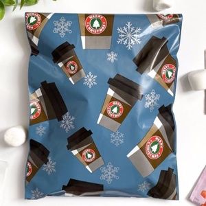 20 10x13 peppermint mocha designer polymailer